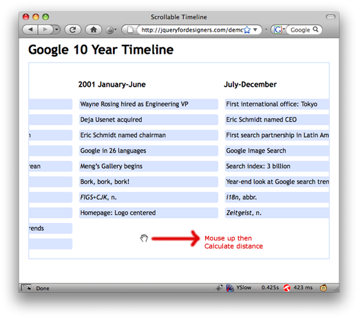 Example of drag method